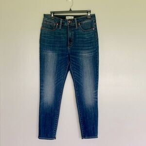Madewell Jeans Curvy High Rise Skinny Dark Denim Stretchy Womens